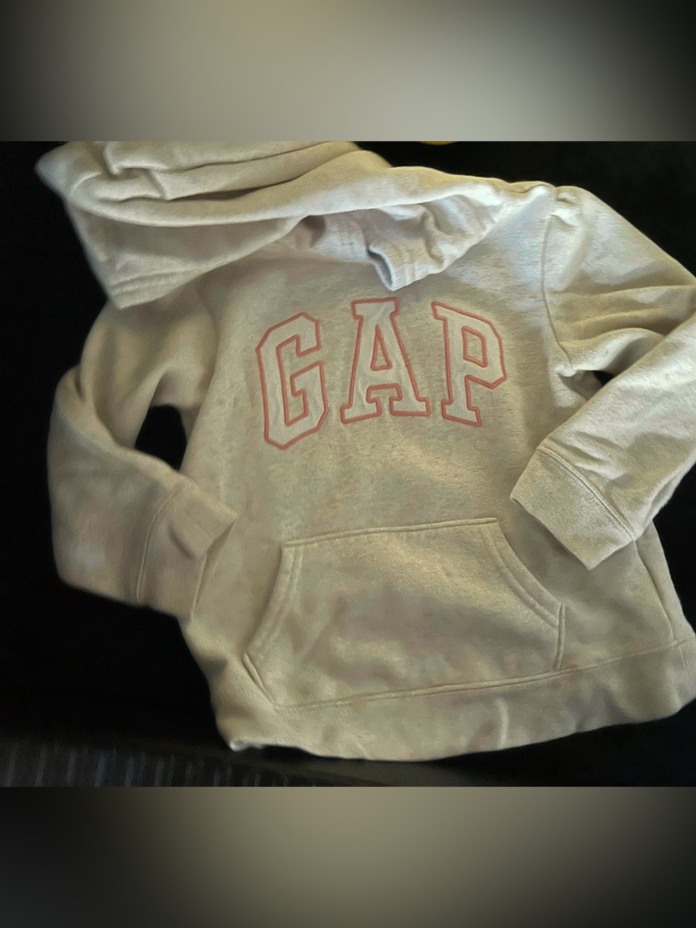 Toddler girls baby Gap oatmeal and pink hoodie sweater size 5T